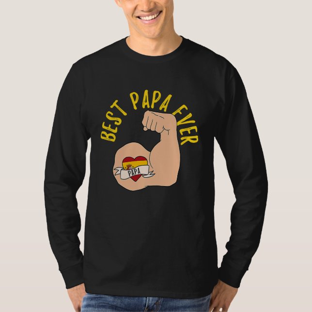 Camiseta Best Papa Ever Spanish Dad Fathers Day (Anverso)