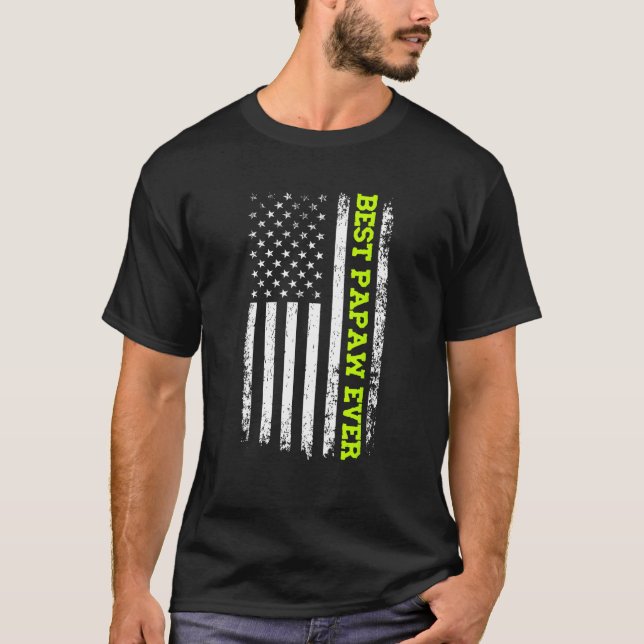 Camiseta Best Papaw Ever 4th Of July American Flag USA Patr (Anverso)