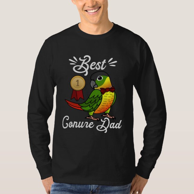 Camiseta Best Parrot Dad I Yellow sided Green Cheek Conure (Anverso)