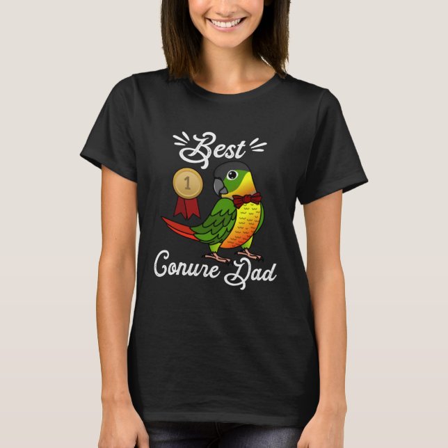 Camiseta Best Parrot Dad I Yellow sided Green Cheek Conure (Anverso)
