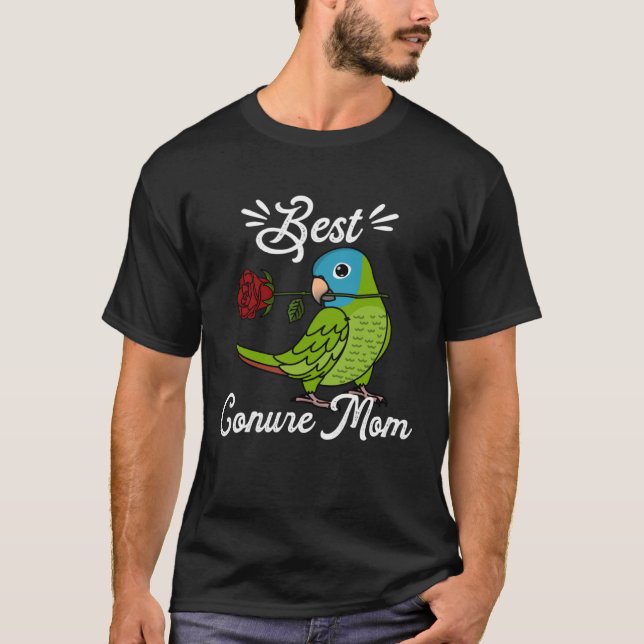 Camiseta Best Parrot Mom I Blue crowned Conure (Anverso)