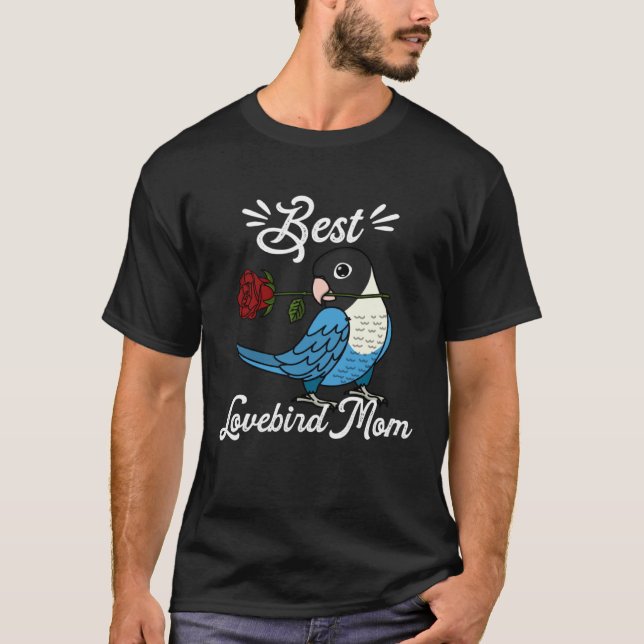 Camiseta Best Parrot Mom I Blue masked Lovebird (Anverso)