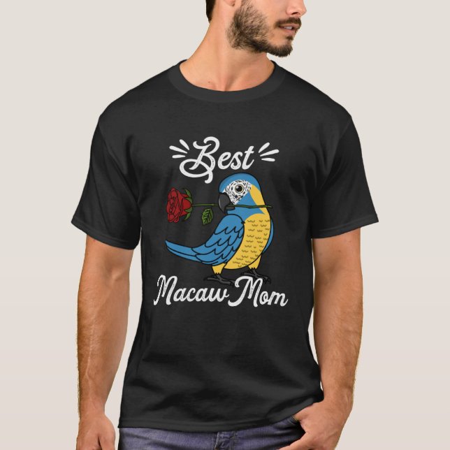 Camiseta Best Parrot Mom I Blue throated Macaw (Anverso)