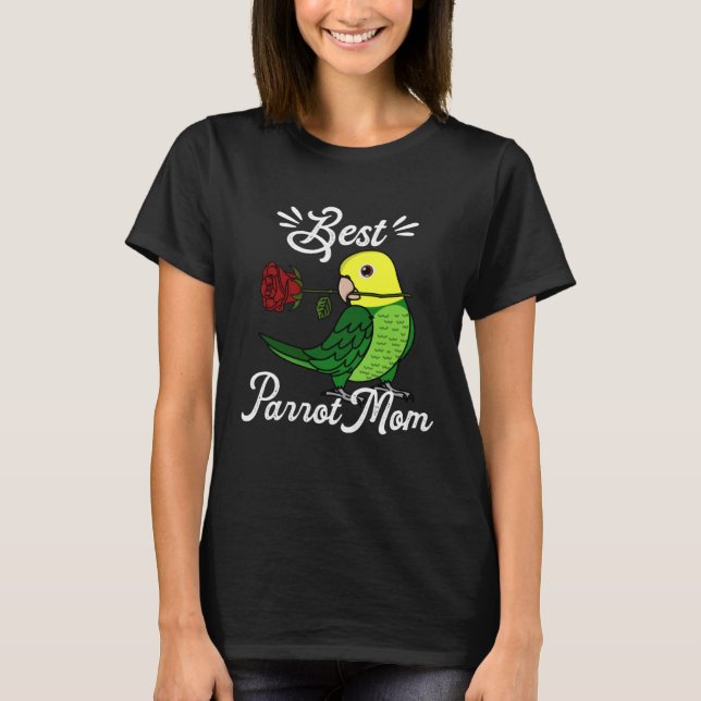 Camiseta Best Parrot Mom I Double Yellow headed Amazon (Anverso)