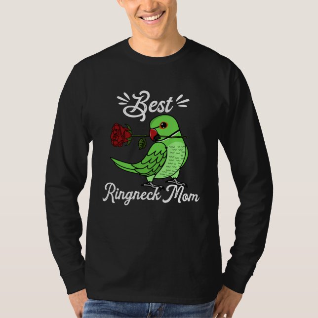 Camiseta Best Parrot Mom I Green Indian Ringneck (Anverso)