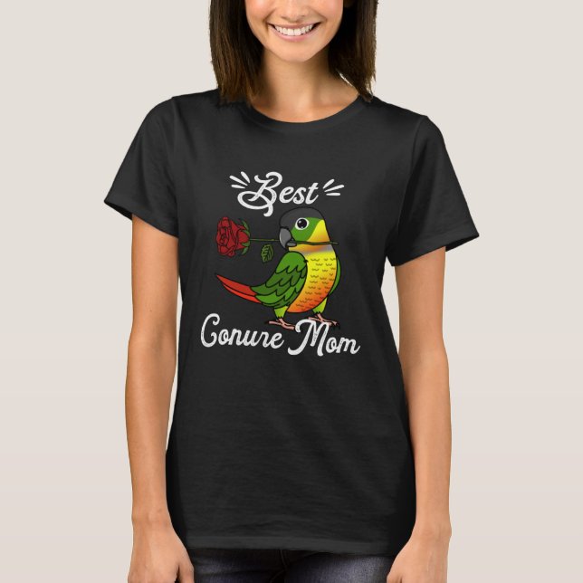 Camiseta Best Parrot Mom I Yellow sided Green Cheek Conure (Anverso)