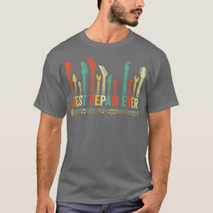 Camiseta Best Pepaw Ever Guitar Lover Funny Guitarist Fathe