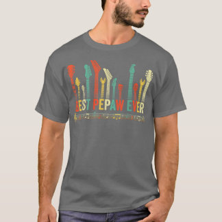 Camiseta Best Pepaw Ever Guitar Lover Funny Guitarist Fathe