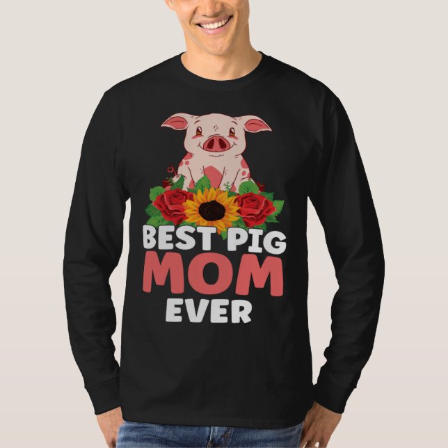 Camiseta Best Pig Mom Ever Farm Kids Piglet (Anverso)