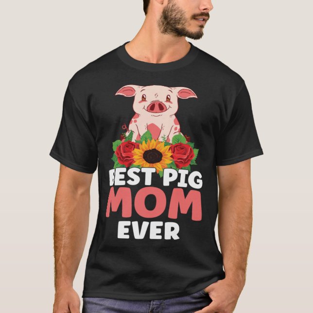 Camiseta Best Pig Mom Ever Farm Kids Piglet (Anverso)