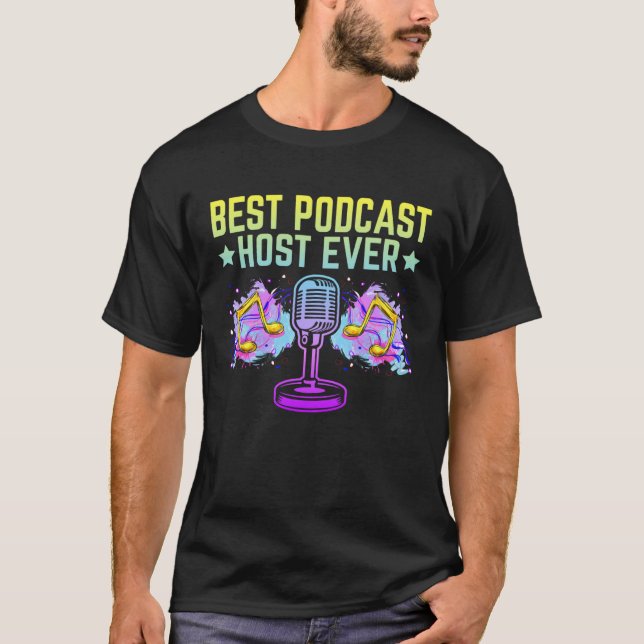 Camiseta Best Podcast Host Ever  Podcaster Podcasting Inter (Anverso)