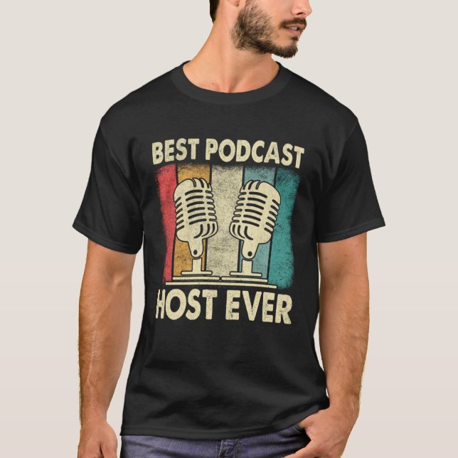 Camiseta Best Podcast Host Ever  Podcaster Podcasting Inter (Anverso)