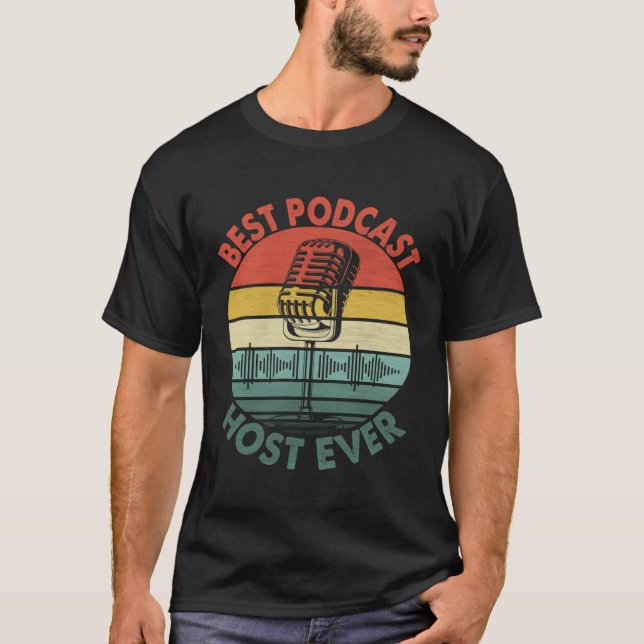 Camiseta Best Podcast Host Ever  Podcaster Podcasting Inter (Anverso)