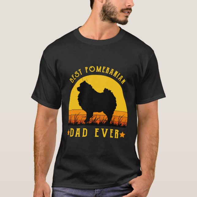 Camiseta Best Pomeranian Dad Ever Funny Dad Graphic  Labrad (Anverso)