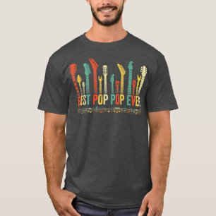 Camiseta Best Pop Pop Ever Guitar Lover Funny Guitarist Fat