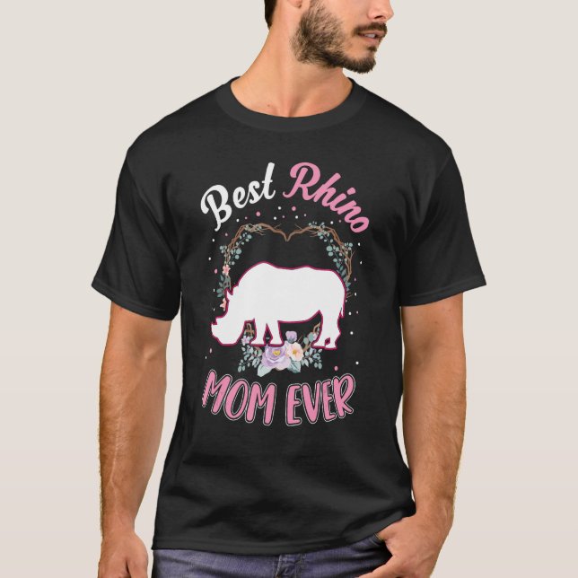 Camiseta Best Rhino Mom Ever (Anverso)