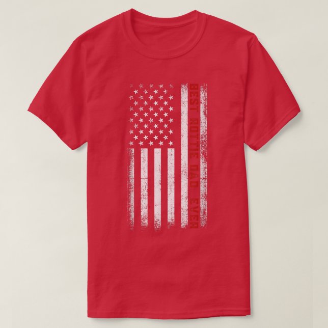 Camiseta Best Rottie Dad Ever American Flag Rottie Dad Fath (Diseño del anverso)