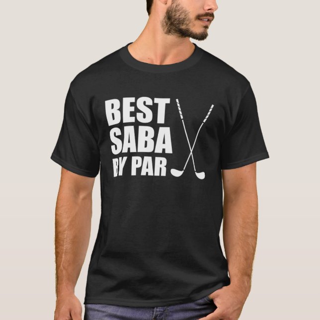 Camiseta Best Saba By Par Jewish Grandpa Golfer Pun (Anverso)