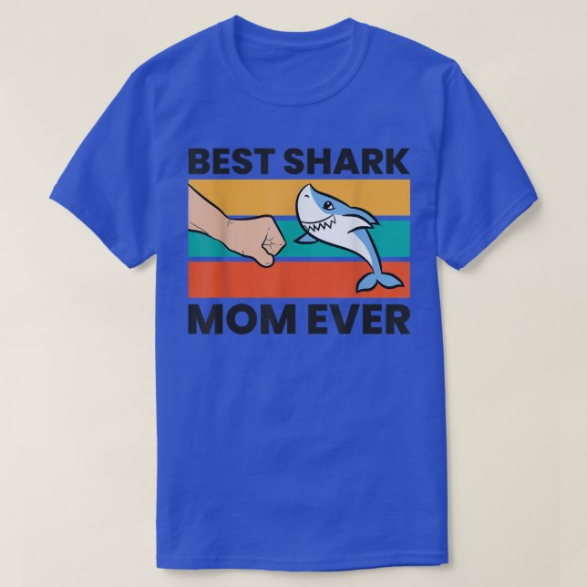 Camiseta Best Shark Mom Ever  (Diseño del anverso)