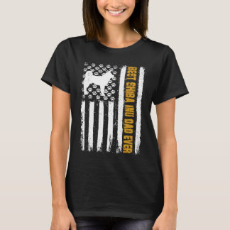Camiseta Best Shiba Inu Dog Dad Ever American Flag