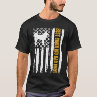 Camiseta Best Shiba Inu Dog Dad Ever American Flag