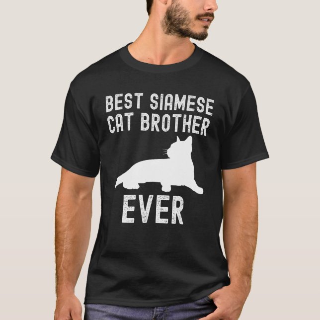 Camiseta Best Siamese cat brother Ever Father Day (Anverso)