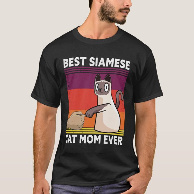 Camiseta Best Siamese Cat Mom Ever  Cat (Anverso)