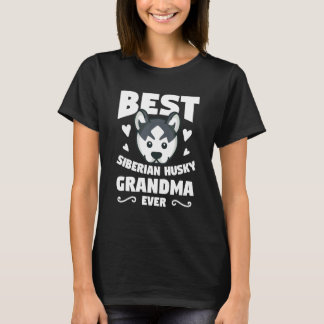 Camiseta Best Siberian Husky Grandma Ever Huskies