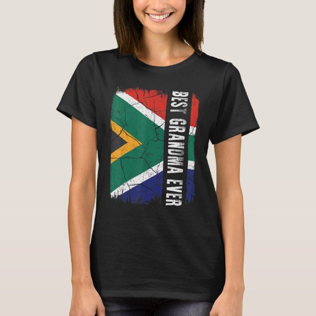 Camiseta Best South African Grandma Ever Africa Flag Mother (Anverso)