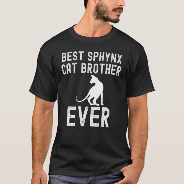 Camiseta Best Sphynx cat brother Ever Father Day (Anverso)