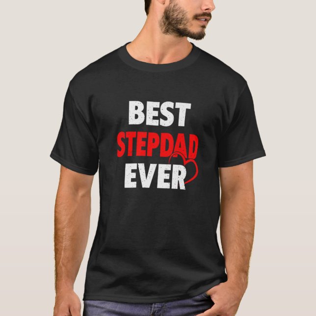 Camiseta Best Stepdad Ever Retro Valentines Day Matching Fa (Anverso)