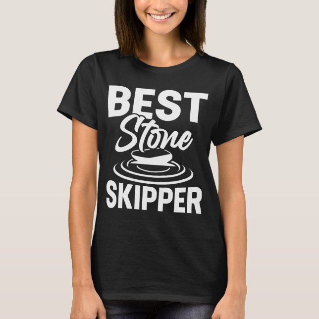 Camiseta Best Stone Skipper  Flat Stone Skipping Technique  (Anverso)