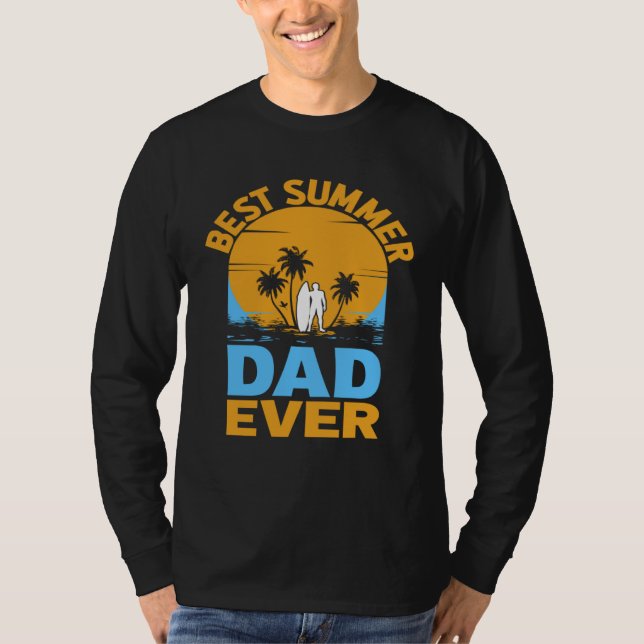 Camiseta Best Summer Dad Ever I Palm I Summer (Anverso)