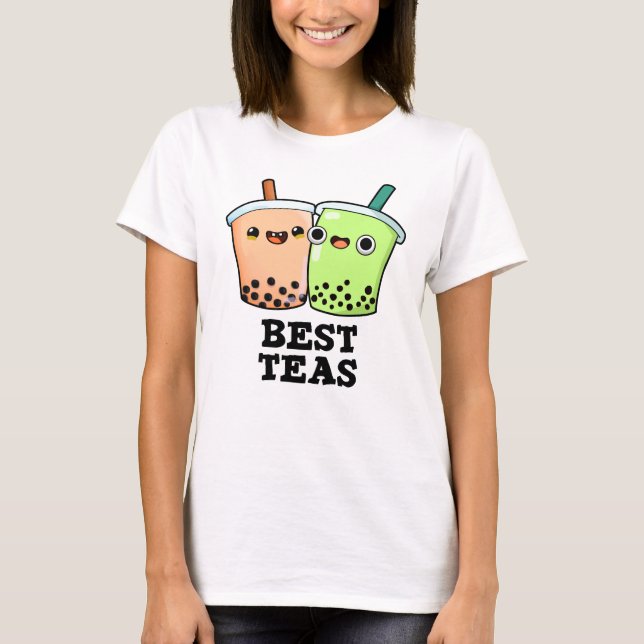 Camiseta Best Teas Funny Besties Boba Tea Pun (Anverso)