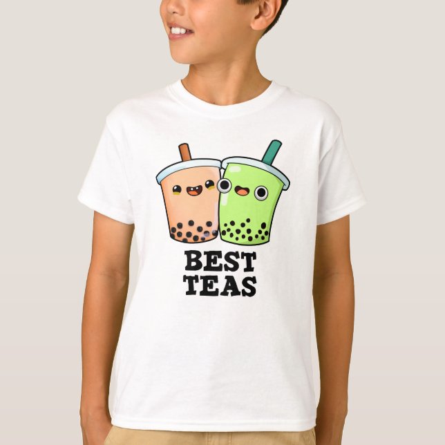 Camiseta Best Teas Funny Besties Boba Tea Pun (Anverso)
