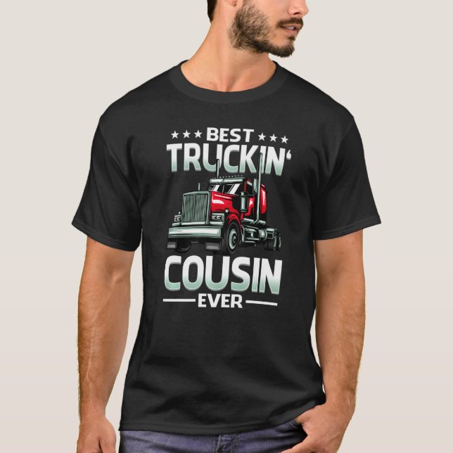 Camiseta Best Truckin' Cousin Ever Trucker Mother's Day   (Anverso)
