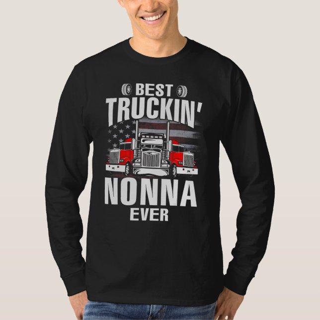 Camiseta Best Truckin' NONNA Ever USA Flag Father's Day (Anverso)