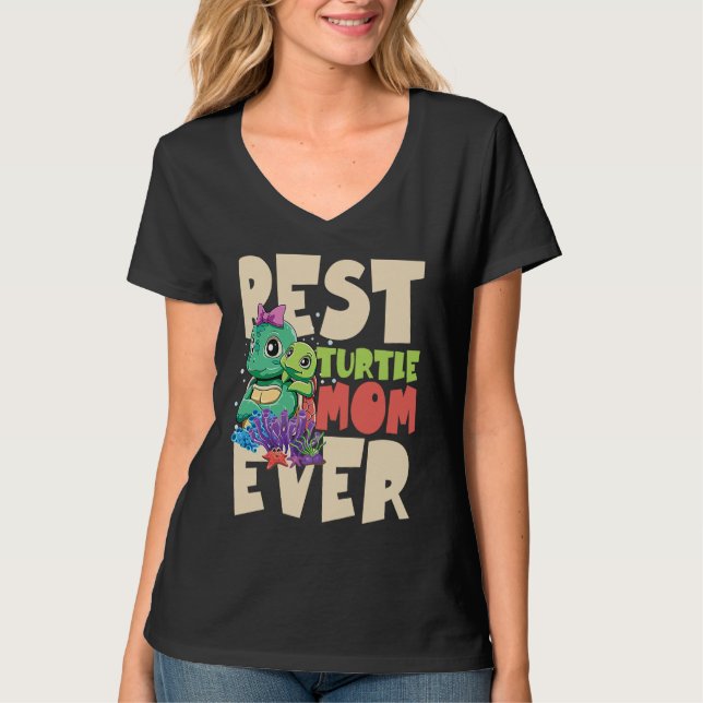 Camiseta Best Turtle Mom Ever for a Turtle Mother Turtle (Anverso)
