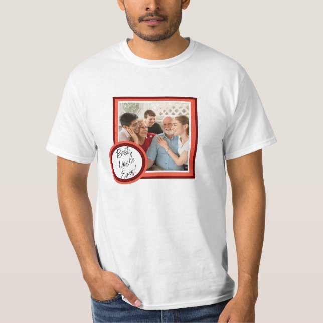 Camiseta Best Uncle Ever Custom Photo Gift Shirt (Anverso)