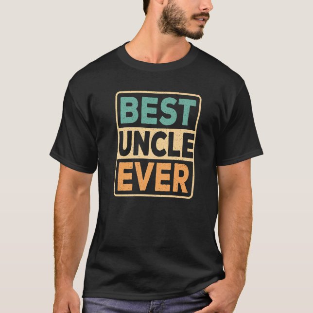 Camiseta Best Uncle Ever  Retro (Anverso)