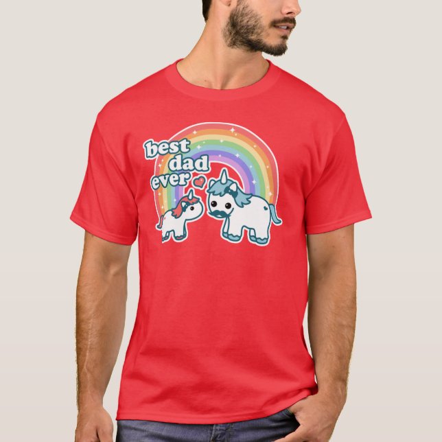 Camiseta Best Unicorn Dad family (Anverso)