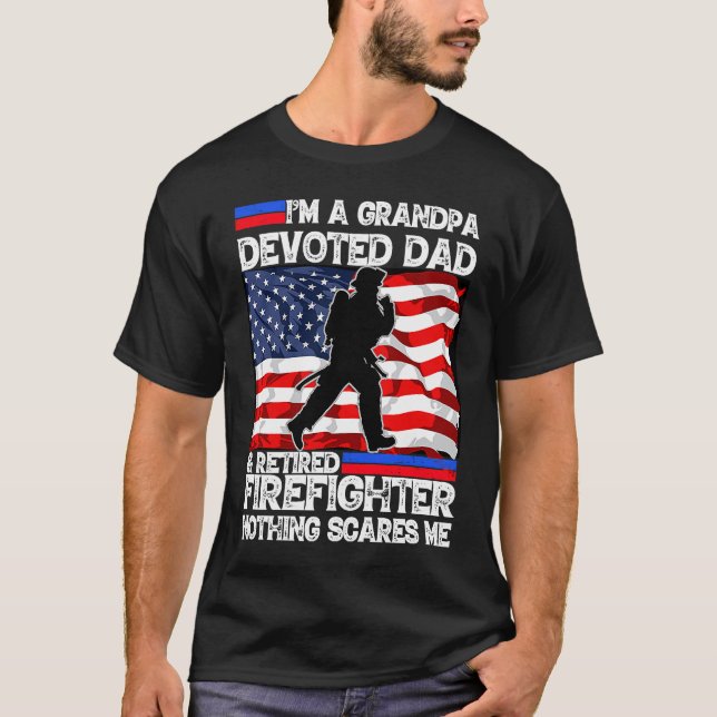 Camiseta Best Veteran Firefighter Retired Grandpa Dad Fathe (Anverso)