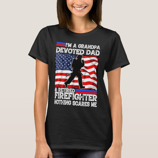 Camiseta Best Veteran Firefighter Retired Grandpa Dad Fathe (Anverso)