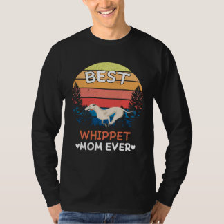 Camiseta Best Whippet Mom Ever Retro Vintage