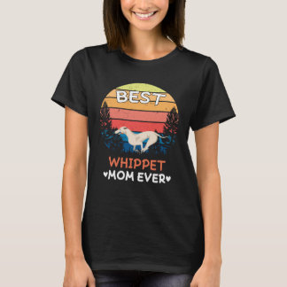 Camiseta Best Whippet Mom Ever Retro Vintage