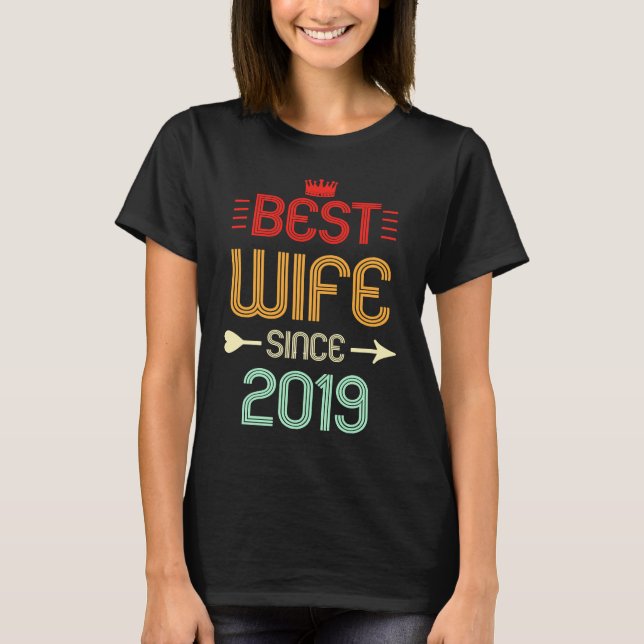 Camiseta Best Wife Since 2019 2nd Wedding Anniversary (Anverso)