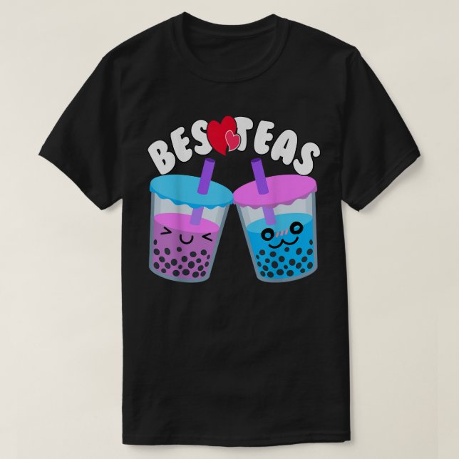 Camiseta Besteas Leche Tea Amantes Boba BFF Besties Bubble  (Diseño del anverso)