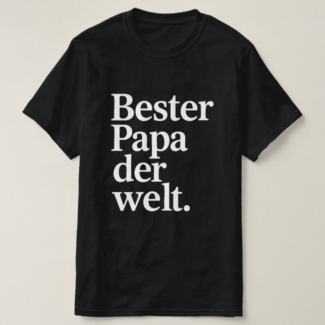 Camiseta Bester Papa der Welt (Diseño del anverso)