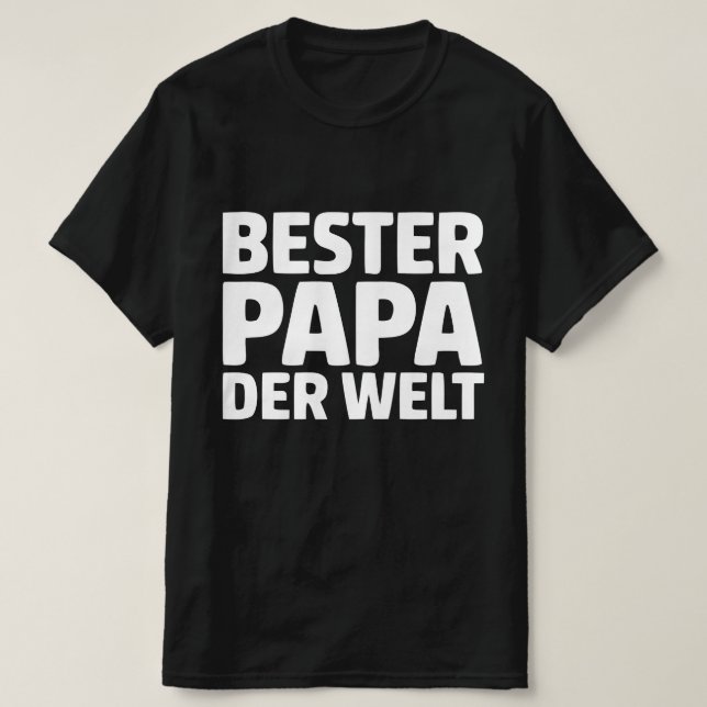 Camiseta Bester Papa der Welt (Diseño del anverso)