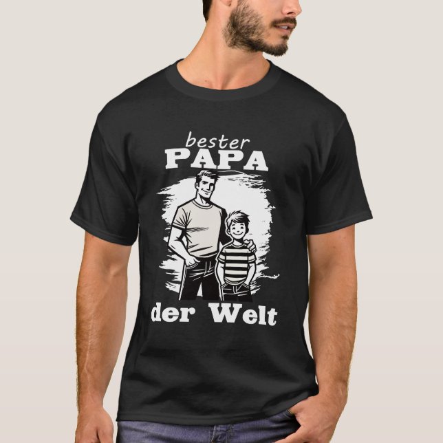 Camiseta Bester Papa der Welt - Vater Sohn Design (Anverso)